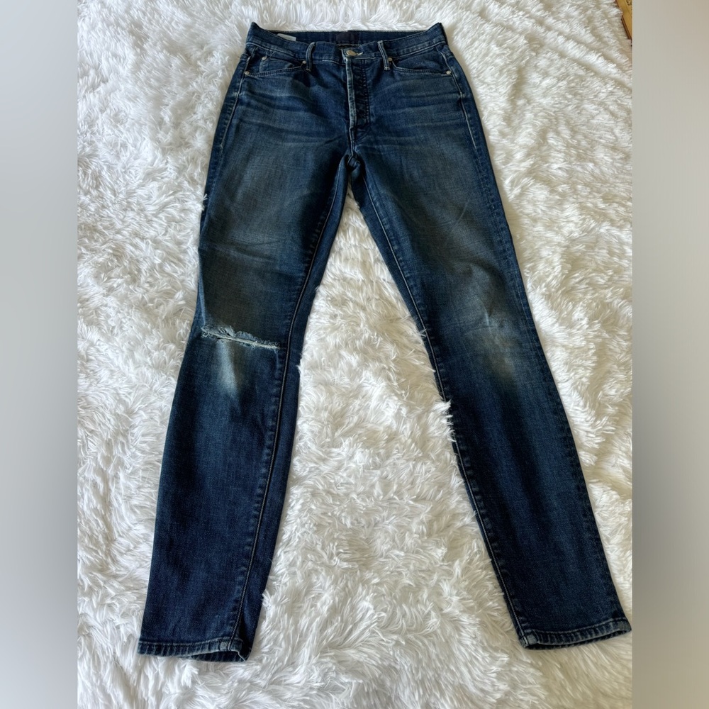 Mother Brand Jeans The‎ Stunner Ankle Women’s 26 Dark Wash Distressed